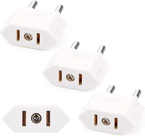 3 Pezzi Adattatore Presa Americana, Adattatore Spina Usa-Italia, Adattatore US a - Foto 1 di 12