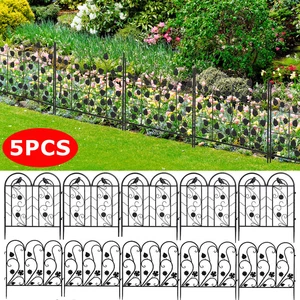 5tlg. Teichzaun Gartenzaun Metall Steckzaun Gitterzaun Wetterfest Schwerlast DE - Bild 1 von 51