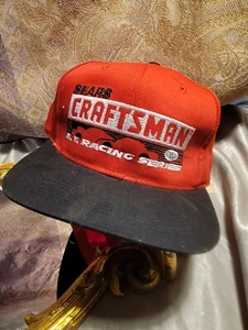 Vintage Sears CRAFTSMAN 1995 RACING SERIES Snapback Cap Hat RED/BLACK - Picture 1 of 5