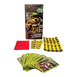 Valentine's Day Cards Box of 52 Paper Magic Yogi Bear & Stickers - All Same Card - Foto 1 di 7