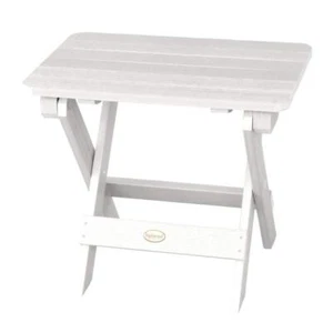 Highwood Outdoor Adirondack Folding Side Table 20"x13.9"x17.3" Plastic White - Picture 1 of 4