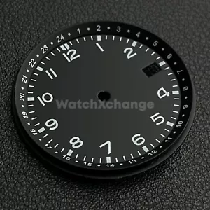 33.5mm Black Watch Dial for SEIKO NH35 NH36 Watch Movement - Picture 1 of 4