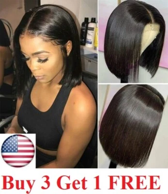 Pelucas cortas naturales para mujeres de Estados Unidos pelucas onduladas de pelo bob rizado marrón negro marrón peluca Foto 1 de 4