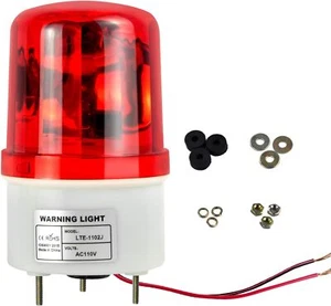 LTE-1101MJ Rotating Warning Light with Buzzer AC110V Industrial Beacon Revolving - Picture 1 of 9