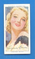 FILM STARS 3rd SERIES.No.16 VIRGINIA BRUCE.PLAYERS CIGARETTE CARD ISSUED 1938