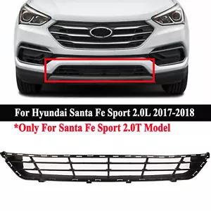 Front Bumper Center Lower Grille Black For Hyundai Santa Fe Sport 2.0L 2017-2018 - Picture 1 of 5