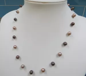 Honora 925 Sterling Silver Freshwater Cultured Pearl Illusion Necklace - Picture 1 of 18