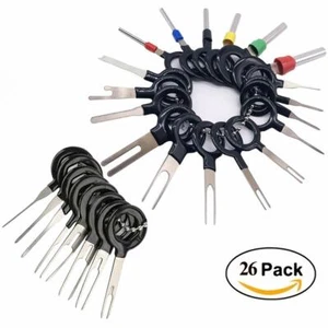 26Pcs Car Terminal Removal Tool Kit Wire connector Pin Release Extractor Puller - Picture 1 of 8