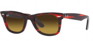 Ray Ban Wayfarer 2140 136285 striped red brown gradient 50/ Sonnenbrille Neu - Bild 1 von 7