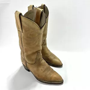 Frye Vintage Herren Stiefel Größe 9 D Leder zum Überziehen Western Cowboy Hellbraun - Bild 1 von 13