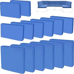 14X Outdoor Terrassenmöbel Kissenbezug Set Ersatzabdeckungen blau Slipper - Bild 1 von 13