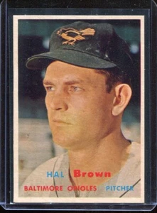 1957 Topps Baseball # 194 Hal Brown (EX-MT) Excellent to Mint - Picture 1 of 2