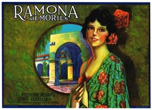 ORIGINAL LEMON CRATE LABEL RAMONA SAN FERNANDO LATINA SENORITA 1930S MEXICANA - Picture 1 of 1