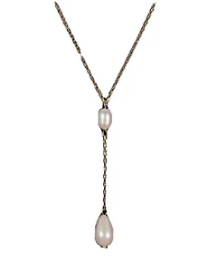14K Gold Plated Freshwater Culture Pearl Pendant Handmade Necklace, Gift For Her - Picture 1 of 3