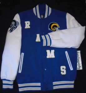 NFL TEAM APPAREL GEPRÄGT LOS ANGELES RAMS VARSITY JACKE MEDIUM HERREN - Bild 1 von 3