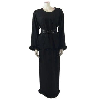 Vintage Comme des Garcons Faux Fur Trimmed Evening Ensemble 1991. Size UK10-12. — 第 1/4 张图片