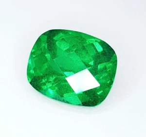 Certified Natural Green Emerald 10 Ct Loose Gemstone Cushion Shape For Jewelry - Picture 1 of 13