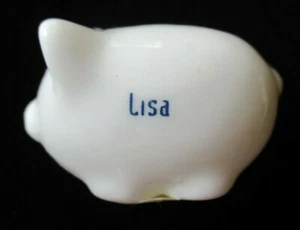 LUCKY PENNY PORCELAIN MINIATURE PIGGY BANK - LISA - Picture 1 of 6