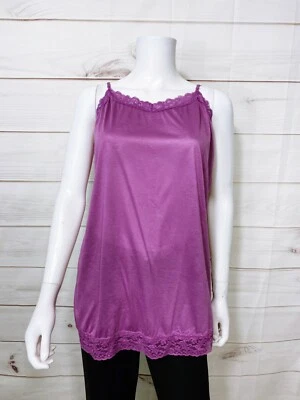 Top de mujer Coldwater Creek talla 1X púrpura con tirantes de encaje sin mangas Foto 1 de 4