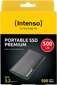 Intenso SSD externe Festplatte Premium Edition 1,8 Zoll 500GB USB 3.2 schwarz - Bild 1 von 4
