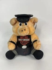 Harley Davidson Plush Hog Vintage Stuffed Animal 1993 Motorcycle Memorabilia - Picture 1 of 5