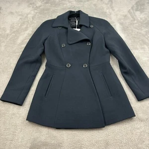 Chaqueta chaquetón Giada mezcla de lana para mujer 38 azul silenciosa cápsula de lujo atemporal nueva con etiquetas - Imagen 1 de 18