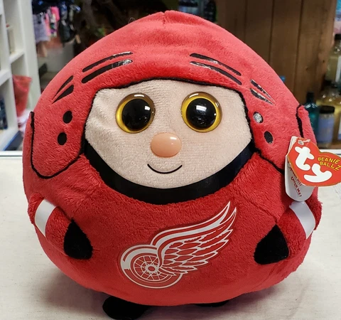 NEW DETROIT RED WINGS JUMBO BEANIE BALLZ MASCOT PLUSH 8" Cover