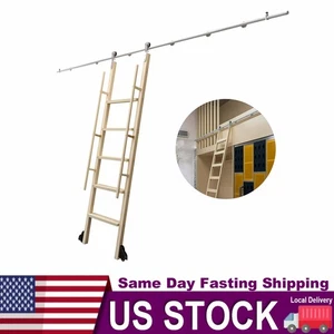 3M/10ft Sliding Rolling Library Ladder Track Hardware Kit(No Ladder) heavy Duty - Picture 1 of 18