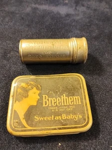 Pair (2) of Vtg Advertising Tins, Breethem + Wulfing's Formamint - Picture 1 of 11