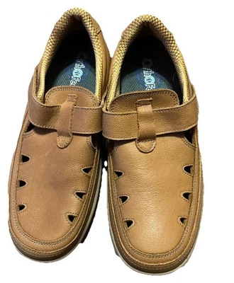 NUEVO Orthofeet Ancho Talla 6 Sereno T-Strap Cuero Marrón Fascitis Plantar  Foto 1 de 4