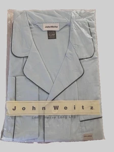 John Weitz Pajamas VTG New Old Stock Mens XL Blue Long Sleeves Long Legs - Picture 1 of 8