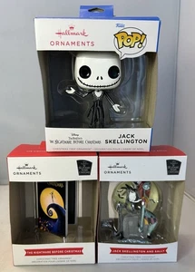 Menge 3 Nightmare Before Christmas Hallmark Ornamente - VHS, Jack/Sally, Funko - Bild 1 von 11