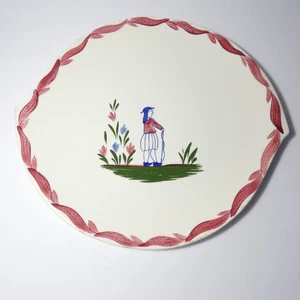 Plato de servir vintage PV Parry Vielle Francia Gardner floral coleccionista - Imagen 1 de 18