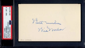 Billy Werber PSA 8 Index card PSA/DNA certified auto grade New York Yankees - Picture 1 of 2