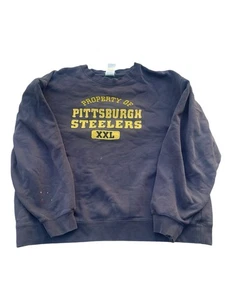 Vintage 90s Pittsburgh Steelers NFL Sweatshirt Medium Reebok Gridiron Classic - Picture 1 of 9