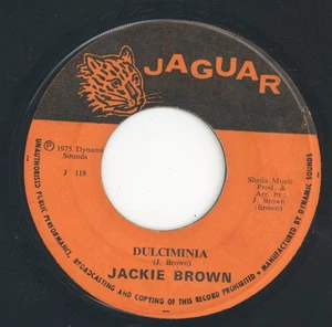 " DULCIMINIA." jackie brown. JAGUAR 7in 1975. - Bild 1 von 2