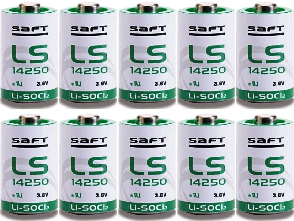 SAFT LS14250 LS 14250 C 1/2 AA 3.6v Lithium Battery 1200mAh High Capacity ⭐10X⭐ - Image 1 of 1