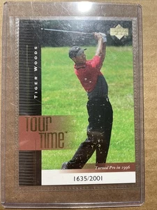 Tiger Woods 2001 cubierta superior 3x5 promoción RC Tour Time # 1635/2001 raro - Imagen 1 de 2