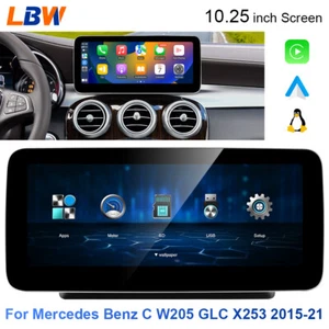 For Benz C W205 GLC X253 2015-21 Linux 10.25 inch Car Multimedia Screen Carplay - Picture 1 of 12