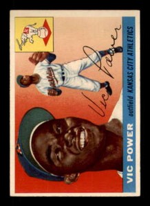 1955 Topps #30 Vic Power EX/EX+ Athletics UER 553372