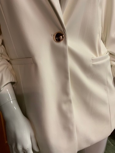 OFF WHITE Giacca in finta pelle Forever Audrey bianco sporco mai indossata