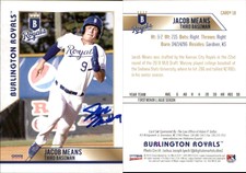 Dante Biasi Signed 2019 Choice Burlington Royals #5 Card Auto AU