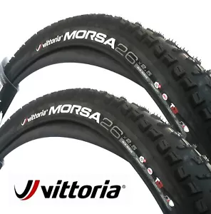 2 X Vittoria MORSA 26x2.5 G+ 4C Tubeless DH and Enduro Bike MTB bicycle tyres - Picture 1 of 2