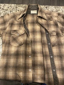 Vintage Pendleton High Grade Western Wear Pearl Button Snap Wool Shirt Men's M - Picture 1 of 8