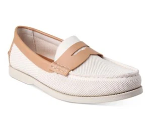 Mocasín Club Room Bryce para hombre blanco/bronceado talla 7,5 - Imagen 1 de 8