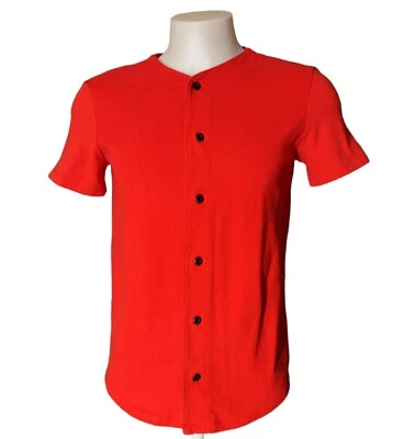 Baseball Jersey American Apparel Vintage Classic Blank Cotton Button Up Adult XS - Image 1 of 4