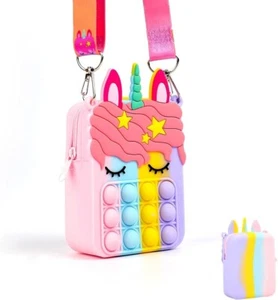 Pop Push It Bubble Fidget Toy Handbag Purse Messenger Bag Anti Stress Girls Gift - Picture 1 of 1