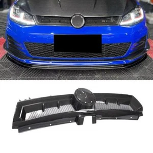 For VW Golf 7 MK7 VII GTI R 14-17 Carbon Front Hood Grille Grill Cover Trims - Picture 1 of 10