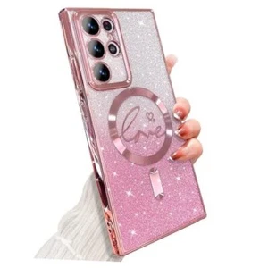for Case Magnetic,for Women Girl Soft Cute Luxury Samsung Galaxy S22 Ultra Pink - Picture 1 of 7