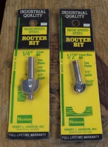 2 Hanson Industrial Quality Router Bits - Picture 1 of 2